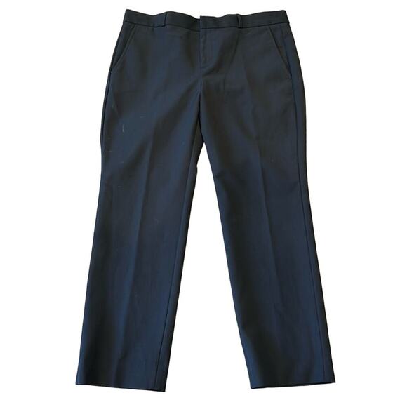 Banana Republic Women's Slim Straight Ankle Trouser Pant Black Size 12 Short - Picture 2 of 9